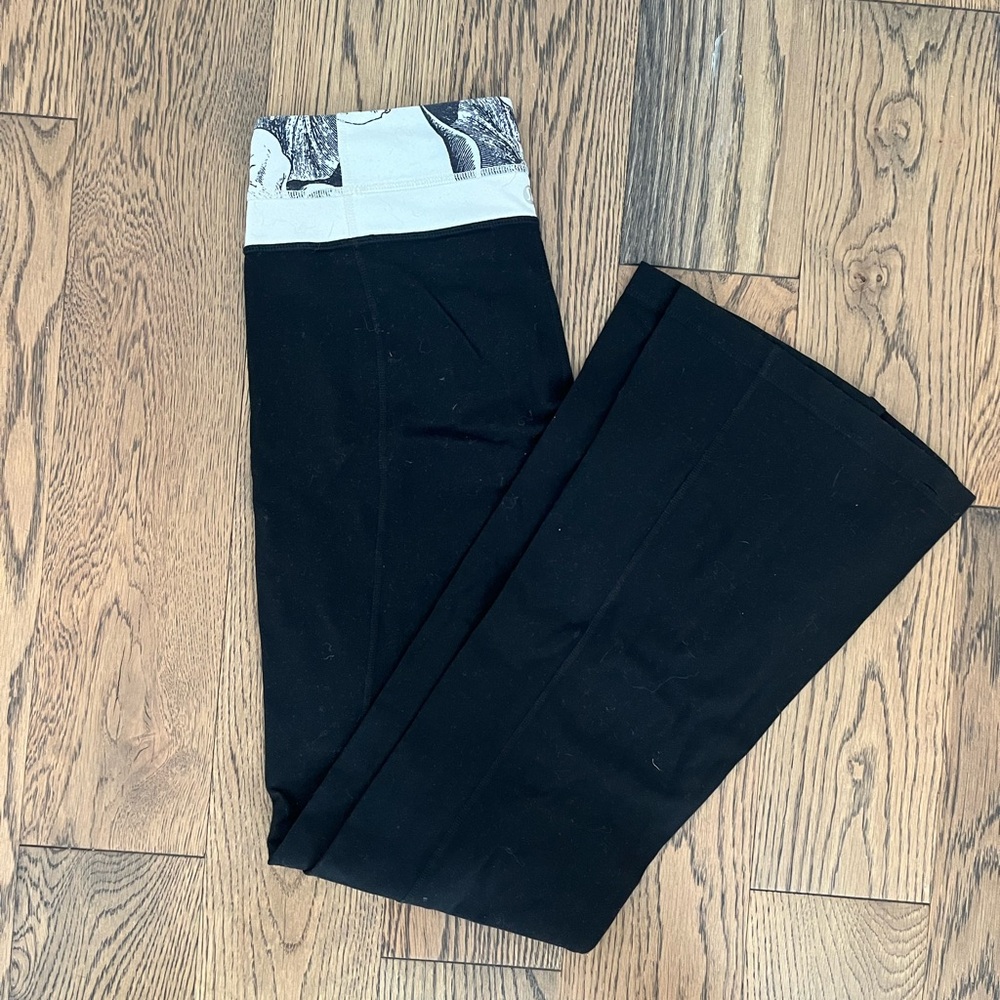 Lululemon Black and White Wide-Leg Pants
